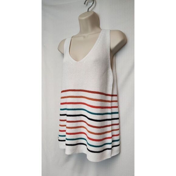 Women's Knit Strappy Tank Tops Scoop Neck Basic Colorblock Casual Flowy Size S - Picture 6 of 8